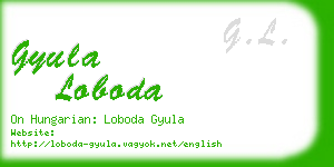 gyula loboda business card